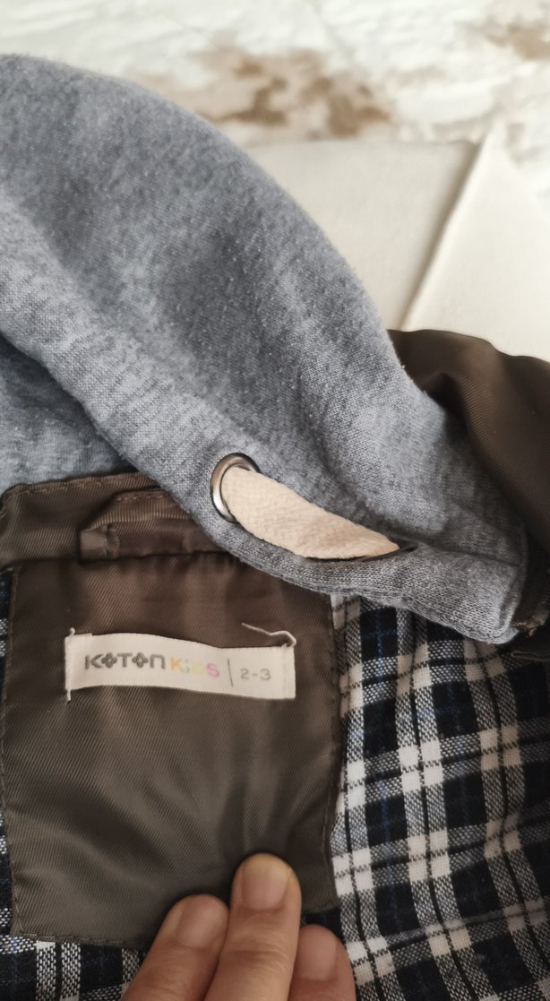 Kahverengi Erkek Çocuk Düğmeli Mont - Görsel 2