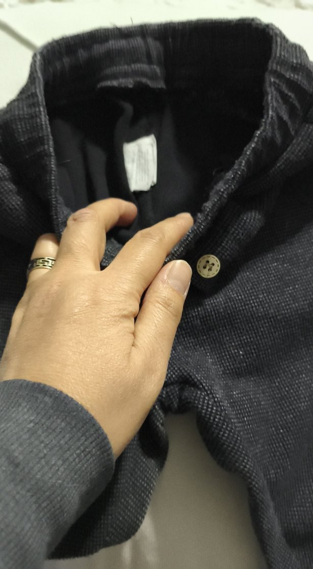 Düğmeli Siyah Kız Tayt - Görsel 2