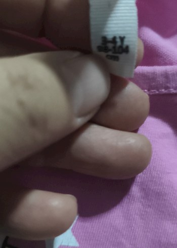 Kız Çocuk Uzun Kollu Baskılı Pembe Tişört - Görsel 3