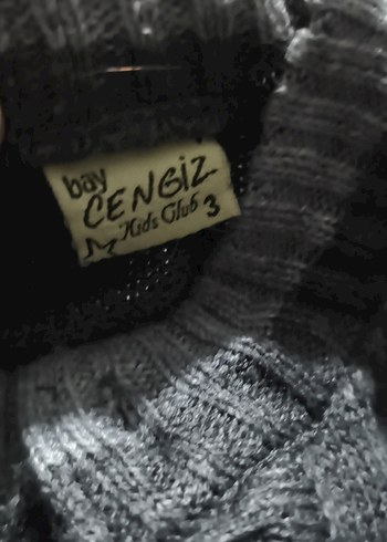 Gri Erkek Çocuk Triko Kazak - Görsel 5