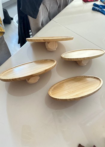 Bambu ayaklı sunumluk. Adet fiyatıdır. 
4 adet mevcut elimde. - Görsel 3