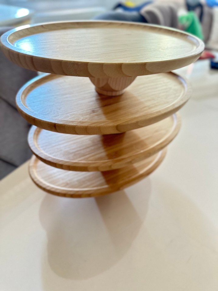 Bambu ayaklı sunumluk. Adet fiyatıdır. 
4 adet mevcut elimde. - Görsel 4
