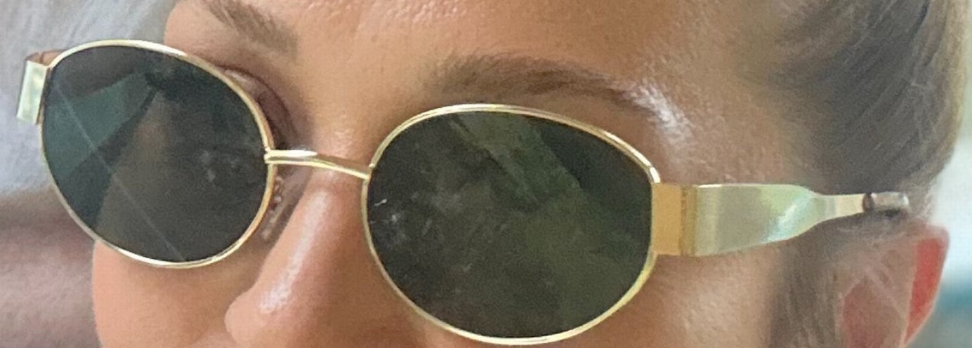 Celine model güneş gözlüğü gold çerçeve - Görsel 2