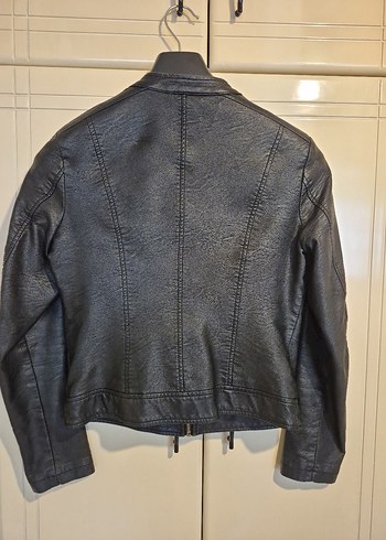 Desa Kadın Siyah Deri Biker Ceket