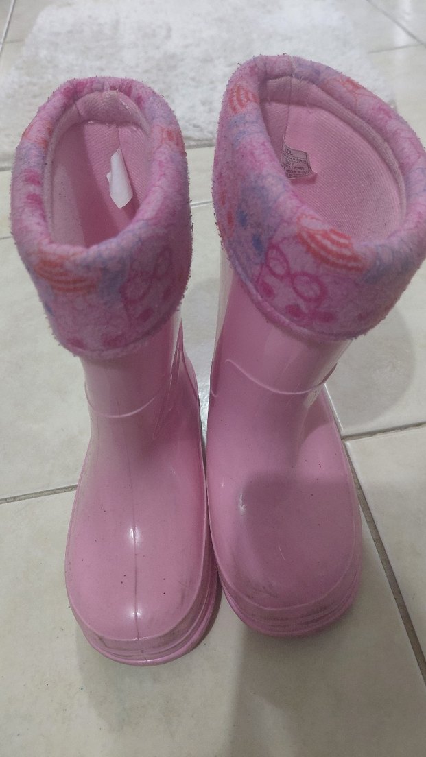 Pembe Kız Çocuk Lastik Çizme Fırfırlı - Görsel 2