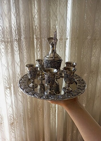  Beden gri Renk Retro gümüş takım