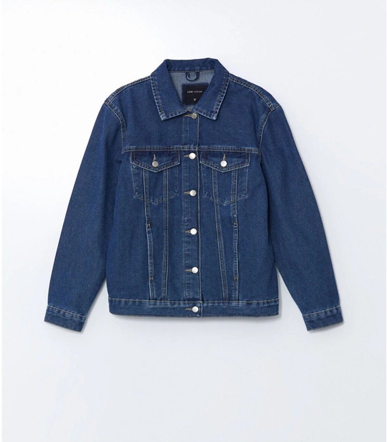 Lcw Vision Gömlek Yaka Jean Ceket - Görsel 2