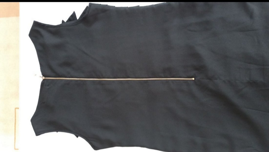 EKOL Piliseli Siyah Midi V Yaka Elbise - Görsel 4