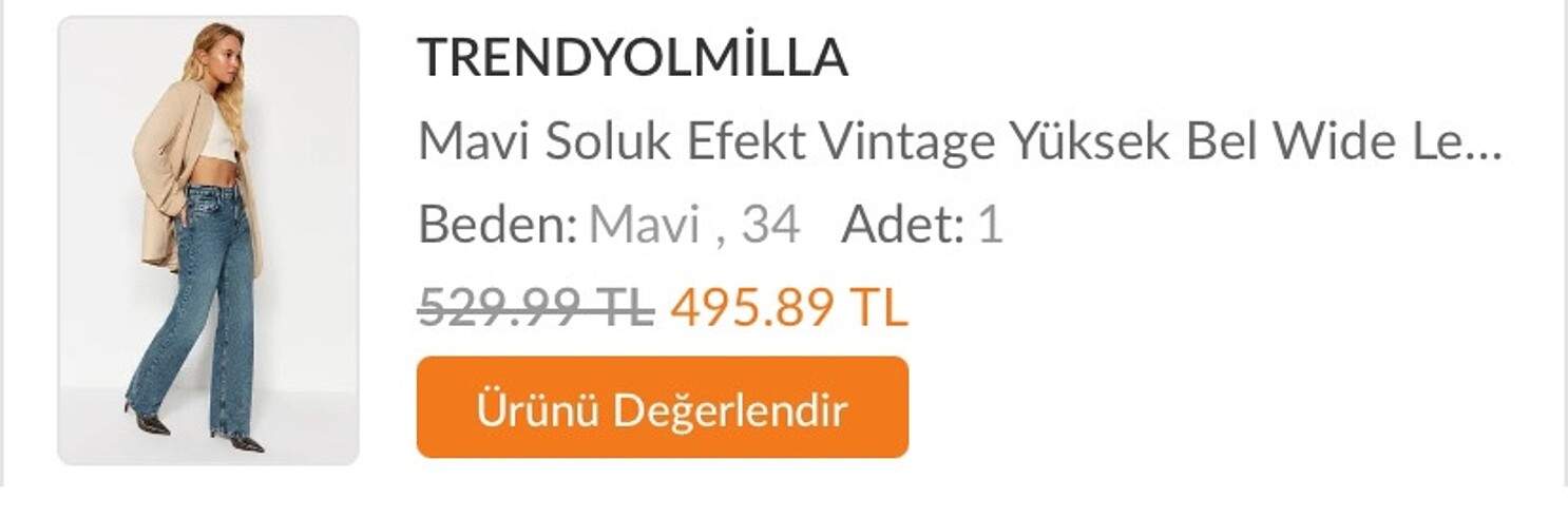 Trendyol & Milla Trendyolmilla Soluk Efekt Vintage Jean