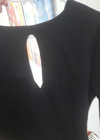 Kemerli Siyah V Yaka Kadın Bluz - Görsel 4