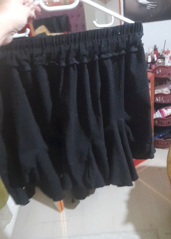 Siyah Pilili Midi Mini Etek - Görsel 4