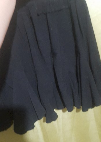 Siyah Pilili Midi Mini Etek - Görsel 2