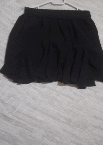 Siyah Pilili Midi Mini Etek - Görsel 3