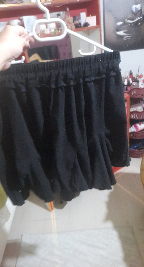 Siyah Pilili Midi Mini Etek - Görsel 4