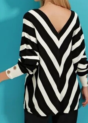 Kadın v yaka kazak  - Görsel 2