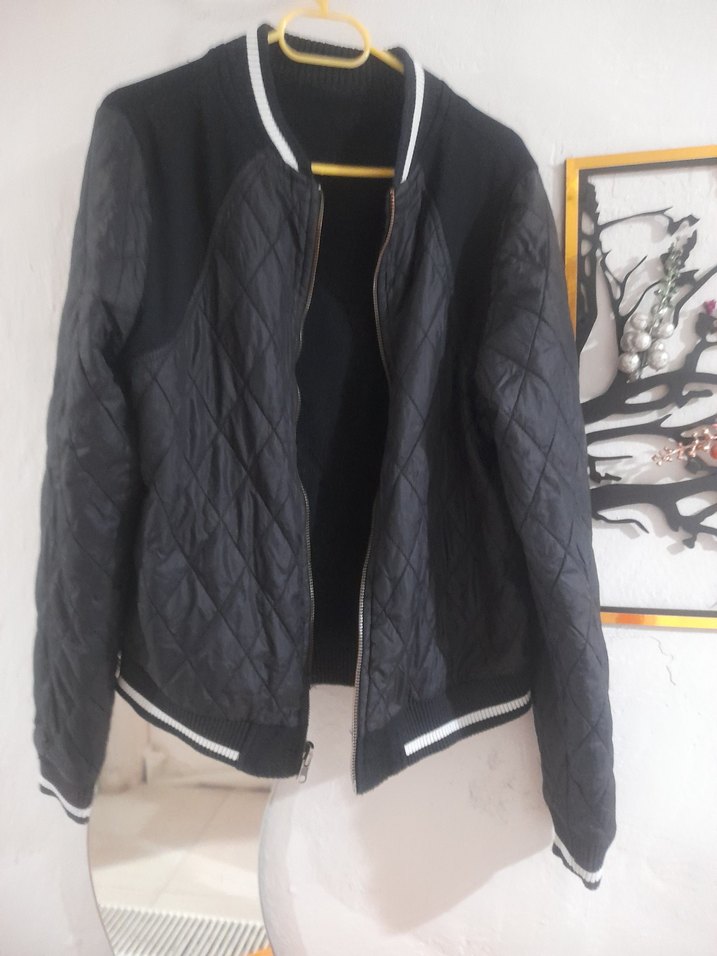 Siyah Kadın Fermuarlı Günlük Ceket - Görsel 3