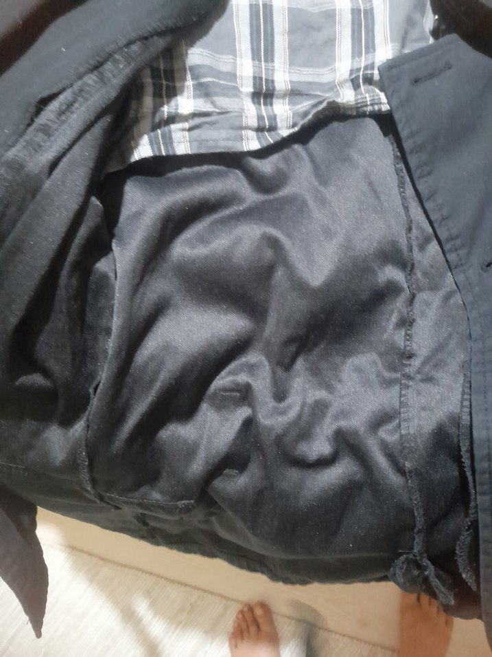 Düğmeli Siyah Kadın Trençkot - Görsel 4