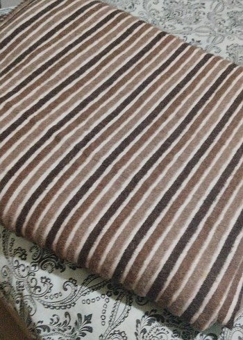 Kahverengi Gri Zebra Desenli Nevresim Takımı battanıye - Görsel 2