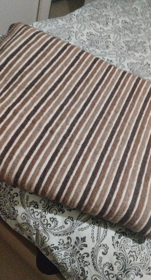 Kahverengi Gri Zebra Desenli Nevresim Takımı battanıye - Görsel 4