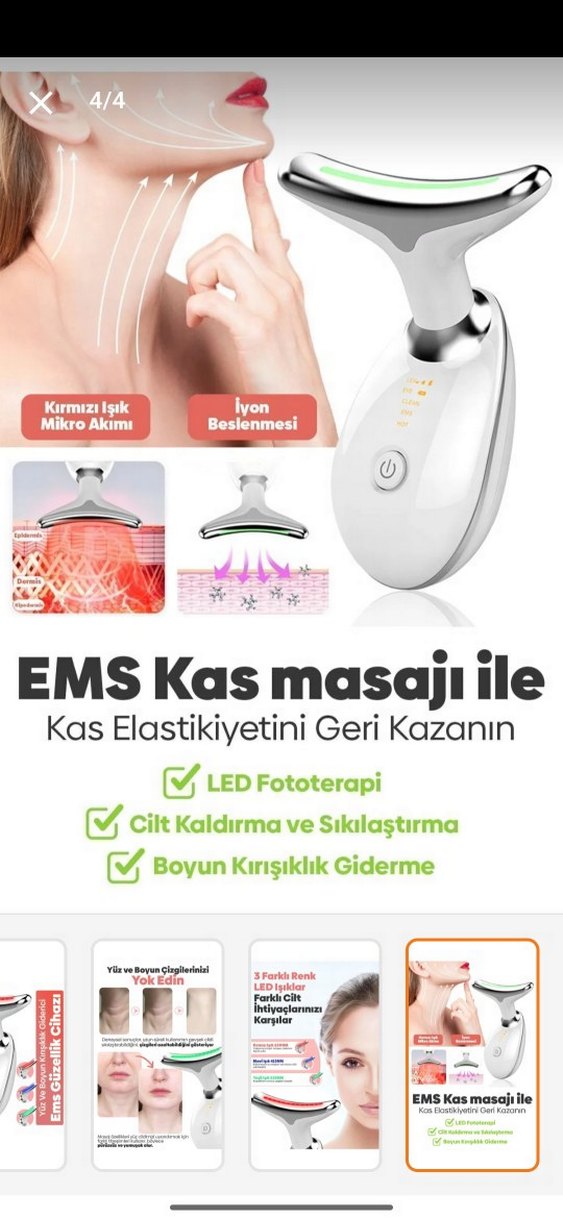 Yüz ve Boyun Kırışıklık Giderici Cihaz - Görsel 3