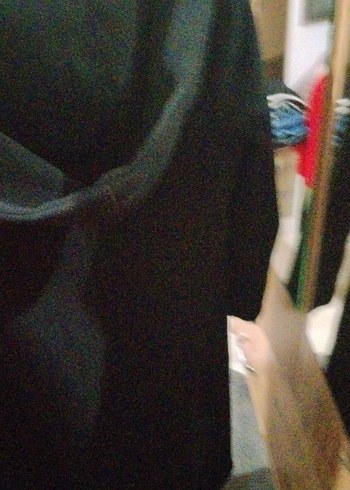 Kadın Siyah Uzun Düğmeli Klasik Kaban - Görsel 4