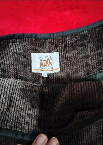 Düğmeli Kahverengi Kadife Mini Şort - Görsel 2