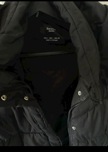 Kürk Detaylı Siyah Kadın Kışlık Mont - Görsel 3