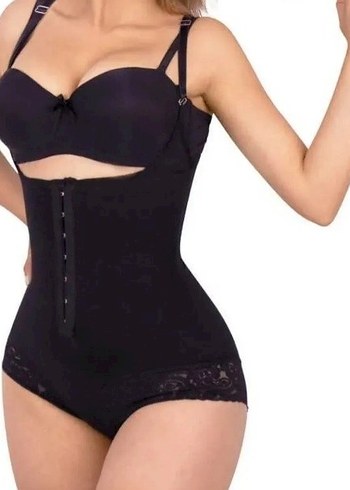 Siyah Gotik Midi Kadın İç Çamaşırı korse - Görsel 2