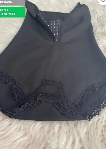 Siyah Gotik Midi Kadın İç Çamaşırı korse - Görsel 4