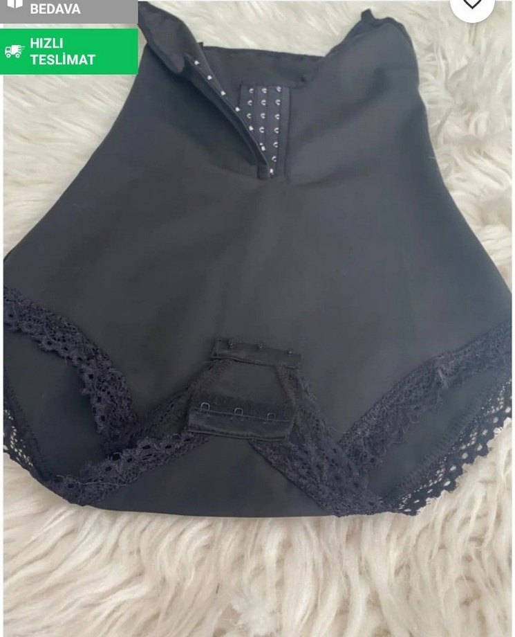 Siyah Gotik Midi Kadın İç Çamaşırı korse - Görsel 4