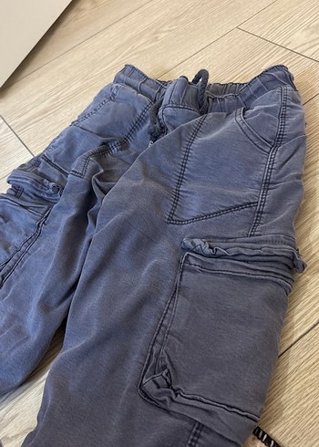 Diğer Erkek Çocuk Polarlı Gri Bol Kesim Kot Pantolon