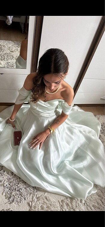 Nişan düğün kına söz elbisesi - Görsel 8