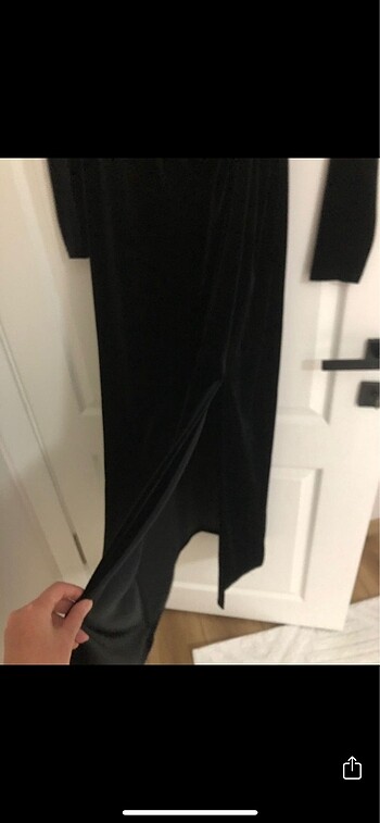 Koton kadife abiye elbise - Görsel 7