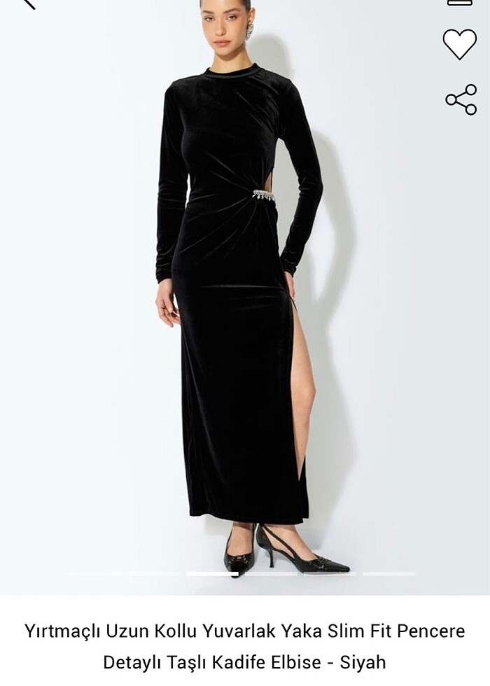 Koton kadife abiye elbise - Görsel 2