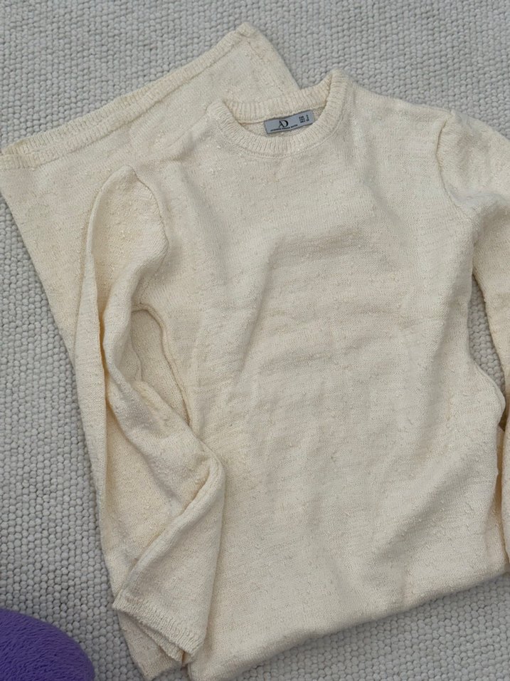 Beyaz Yüksek Yakalı Rahat Kadın Kazak - Görsel 2