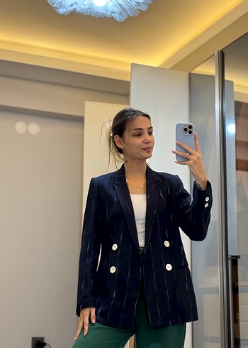 Blazer lacivert ceket - Görsel 2