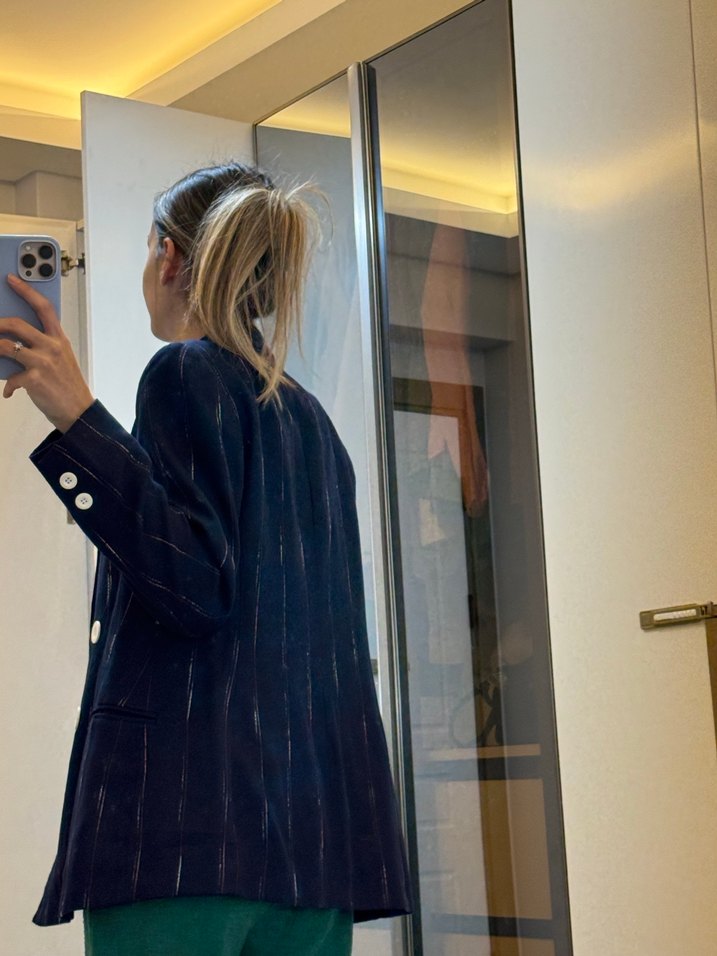 Blazer lacivert ceket - Görsel 3