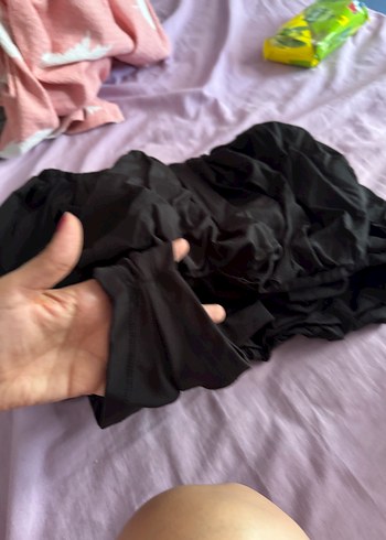 BSL FASHION Siyah Drapeli Gotik MidiEteği