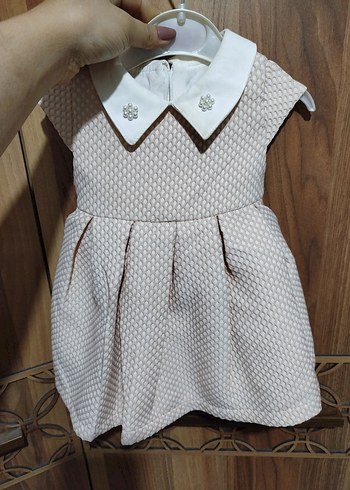 Zara Bej Kemerli Kız Çocuk Elbisesi
