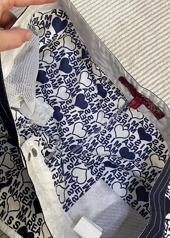 Düğmeli Baskılı Mini Şort - Görsel 5