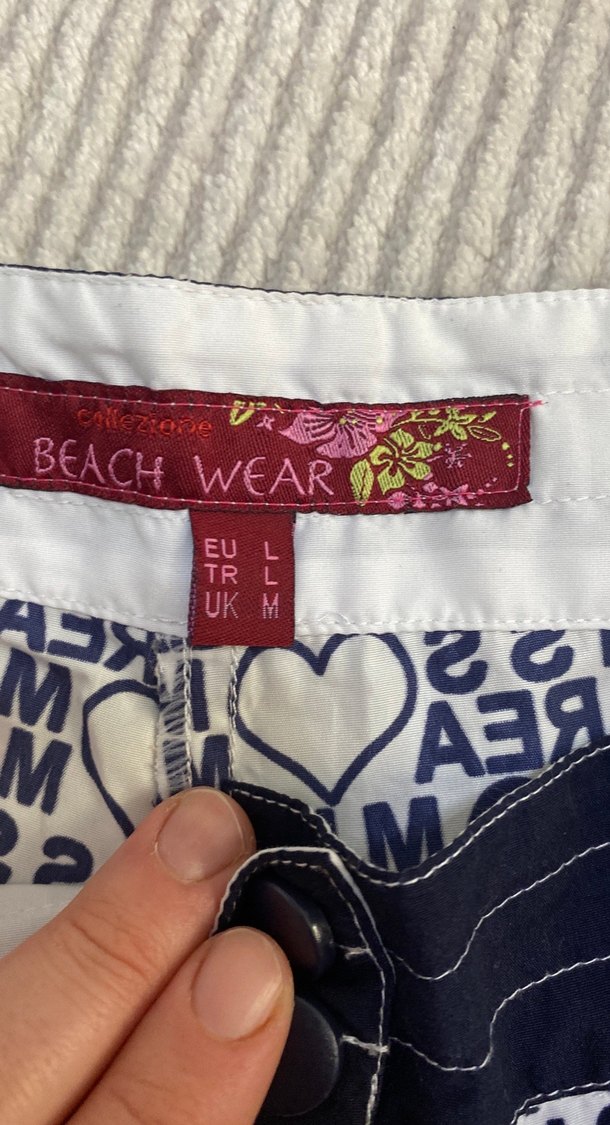 Düğmeli Baskılı Mini Şort - Görsel 2