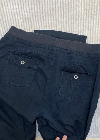 Kemerli Lacivert Kadın Denim Pantolon - Görsel 7