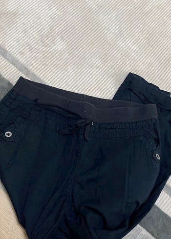 Kemerli Lacivert Kadın Denim Pantolon - Görsel 4