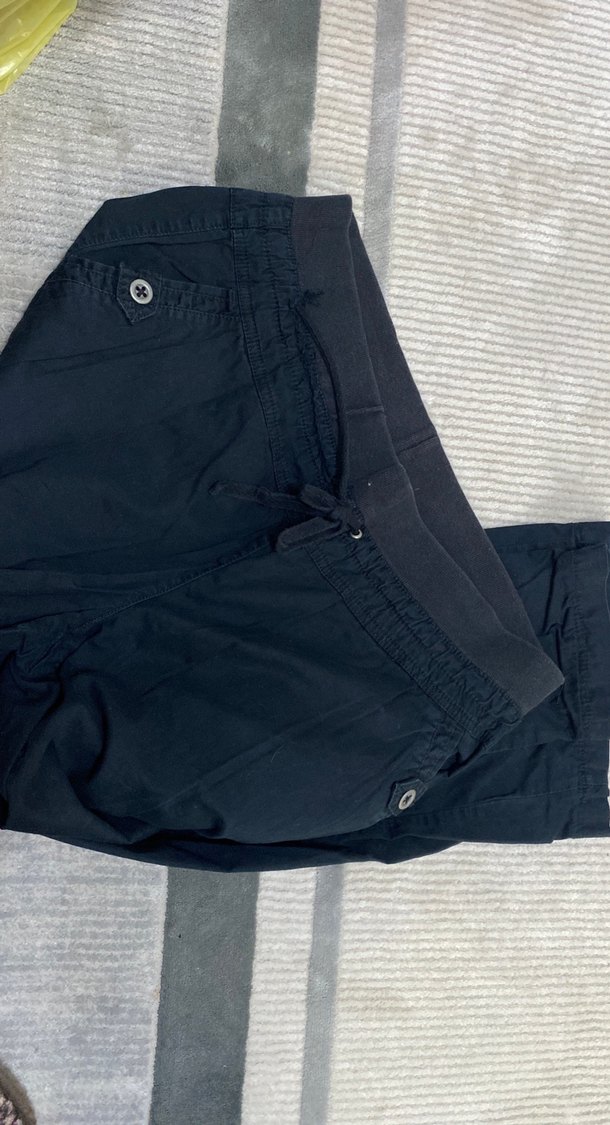 Kemerli Lacivert Kadın Denim Pantolon - Görsel 2