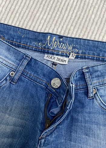 Kadın Mavi Mini Denim Şort - Görsel 2