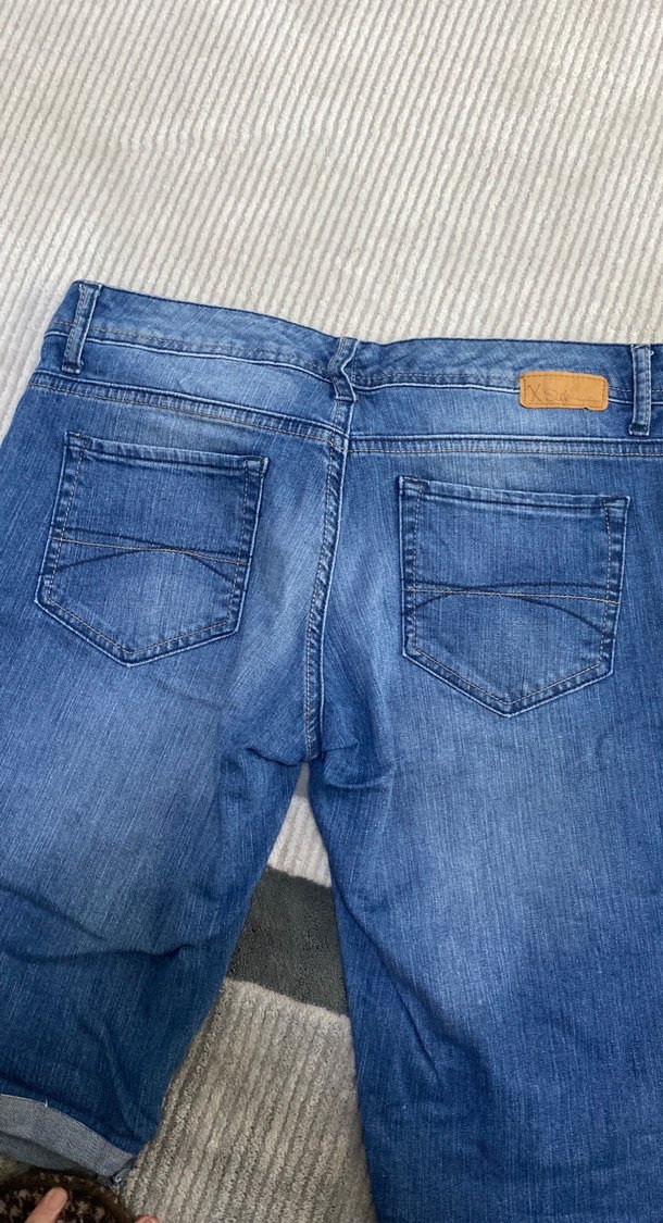 Kadın Mavi Mini Denim Şort - Görsel 3