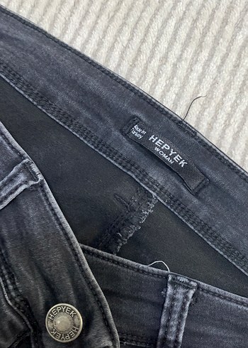 Gri Normal Kesim Kadın Denim Pantolon - Görsel 2