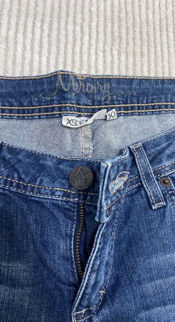 Kadın Mavi Kısa Denim Şort - Görsel 2