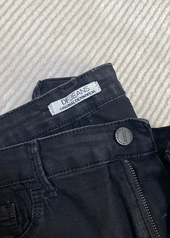 Siyah Tokalı Kadın Skinny Jean - Görsel 2