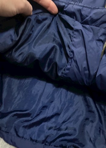 Kemerli Lacivert Kadın Mont - Görsel 3